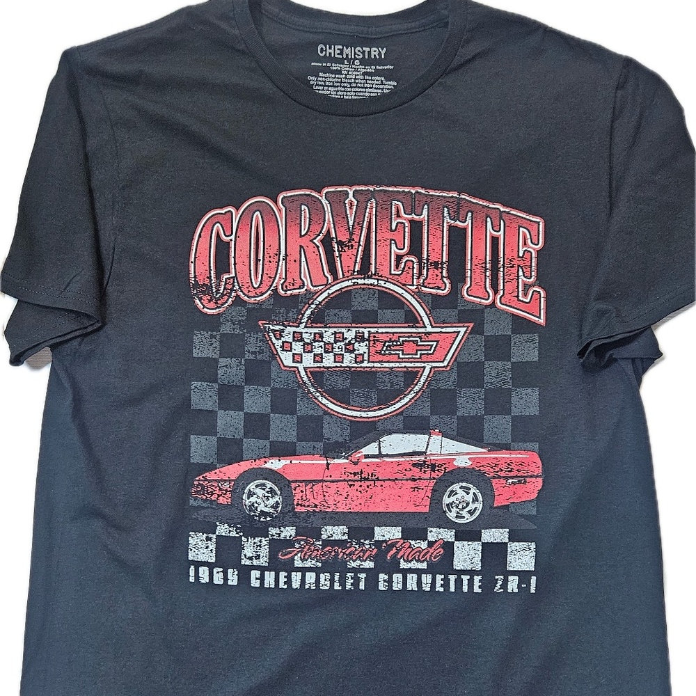 Corvette Shirt Mens Large‎ 1969 Chevrolet ZR-1 American Made Car Graphic Tee NEW